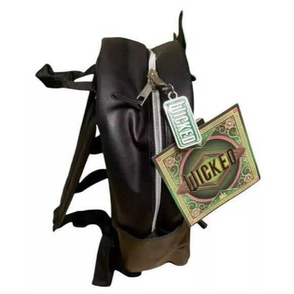 Defy Gravity Wicked The Movie 2024 Mini Backpack Cap NWT Elphaba Faux Leather - Picture 3 of 9